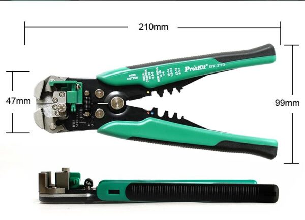 【寶工Pro'sKit】8PK-371D多功能自動剝剪壓線鉗