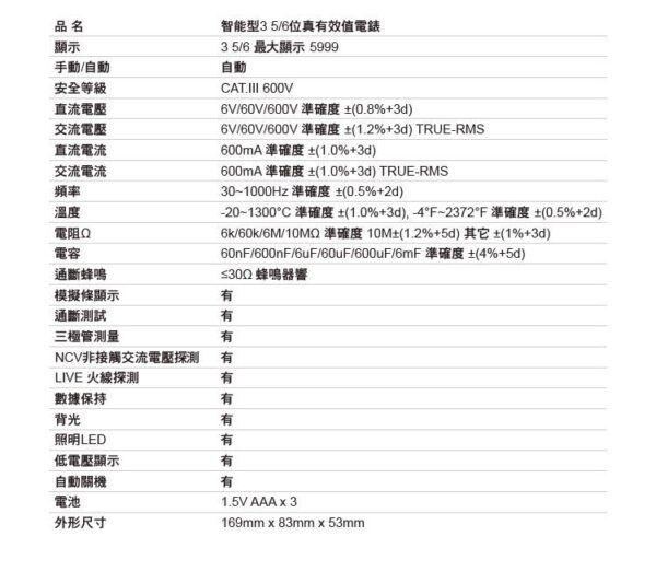 【寶工Pro'sKit】MT-1708智慧型萬用表