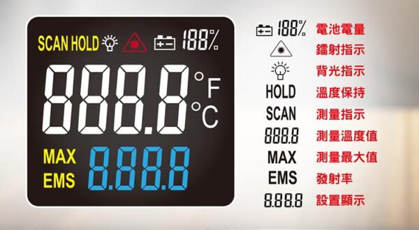 MT4606-6 【寶工Pro'sKit】MT-4606紅外線測溫槍(不附電池)