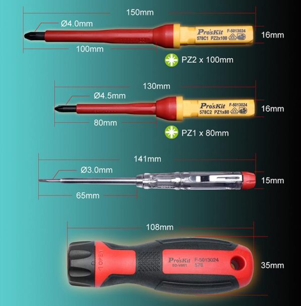 【寶工Pro'sKit】SD-V861 VDE換頭起子組13pcs