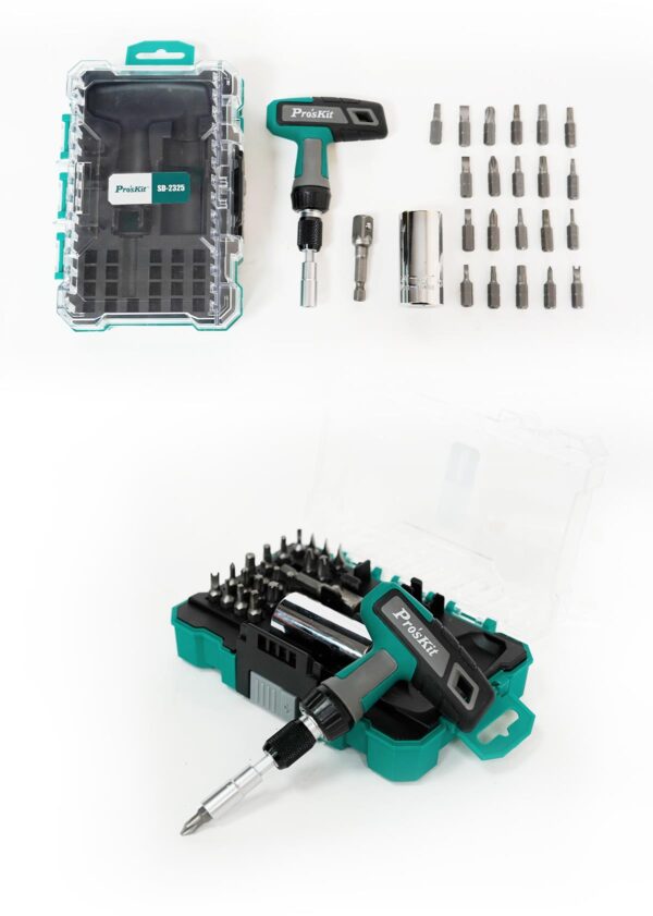 【寶工Pro'sKit】SD-2325 25合1 T型棘輪萬用套筒起子組